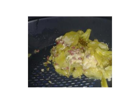 Kartoffel-Gemüseauflauf mit Schinken