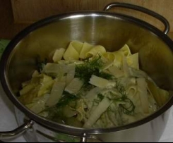 Bandnudeln mit Fenchelgemüse
