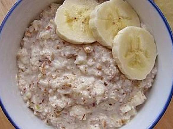 Over Night Frischkorn mit Apfel und Banane