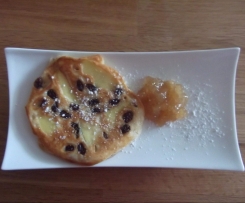 American Pancakes Lactosefrei mit Äpfel und Rosinen - mega fluffig