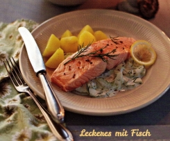 Lachs mit Kartoffeln und Schmandgurken (Finessen 6/2014)