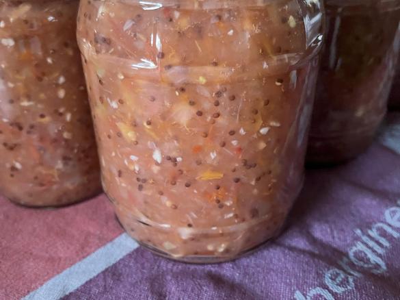 Zucchini Tomaten Apfel Chutney