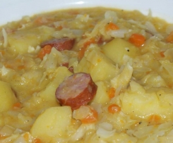 Thermine's Spitzkohl mit roten Linsen und Mettwurst