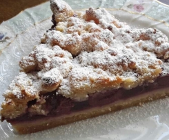 Marzipan Kirsch Kuchen mit Streuseln