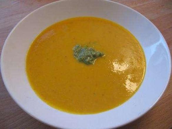Kürbissuppe mit Kokosmilch pikant
