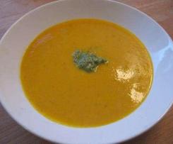 Kürbissuppe mit Kokosmilch pikant