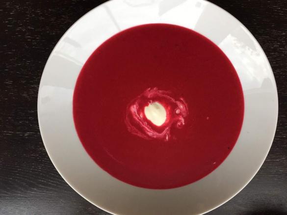 Rote-Bete-Suppe mit Ingwer
