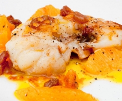 Seeteufel in Senfsauce