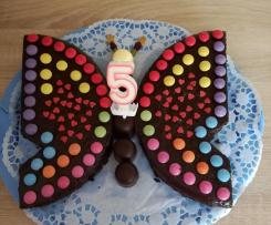 Schoko-Kuchen als Schmetterling