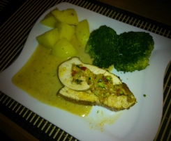 Gefüllten Putenbraten