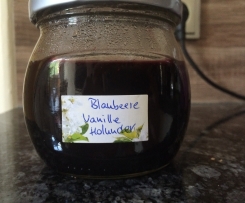 Blaubeere-Vanille-Holunder Marmelade