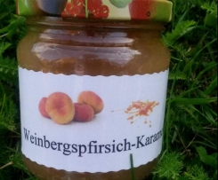 Weinbergspfirsich-Karamellmarmelade