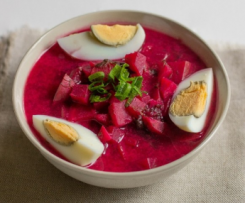 Rote Bete Blattgemüse Suppe n. polnischer Art