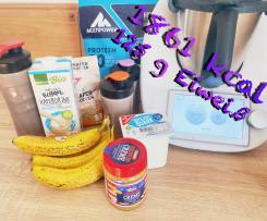 Erdnussbutter - Bananen Shake HIGH GAINER 1861kcal 125g Eiweiß