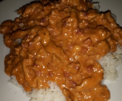 Fleischpfanne mit Speck und Käse