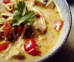 Kokossuppe mit Hähnchenbrust