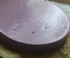 Heidelbeer-Quarkkuchen im Kühlschrank