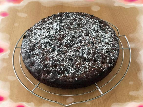 Schokoladentarte mit Heidelbeeren