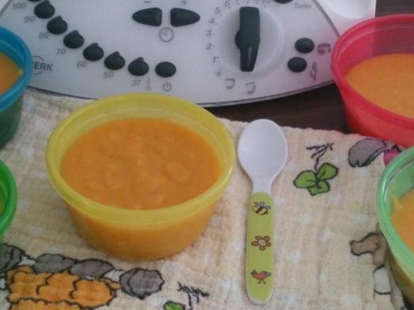 Kürbis Brei mit Reisflocken 