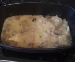 Tortellini mit Schinken Sahne Soße überbacken