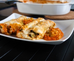 Überbackene Cannelloni mit Brokkolifüllung