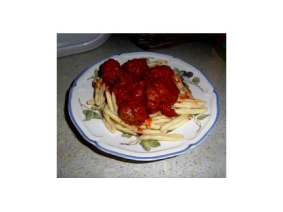 Hackbällchen in Marsalasoße und Nudeln oder Reis...teuflisch gut