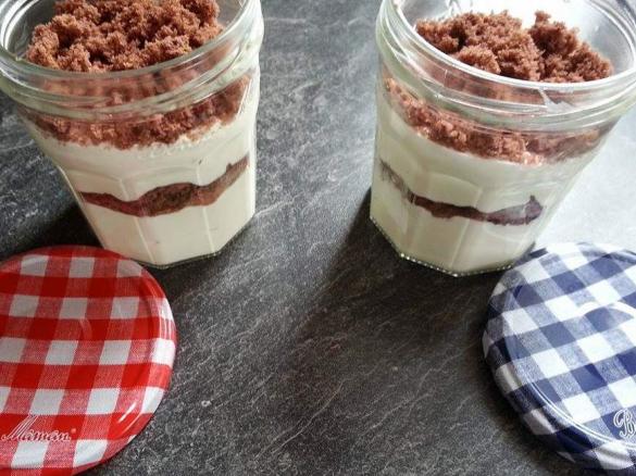 Milchschnitte im Glas