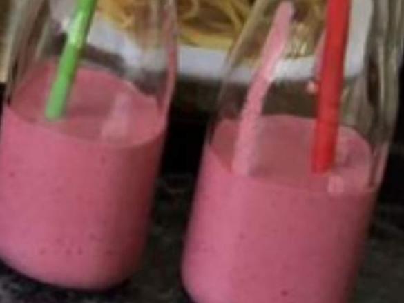 Smoothie Himbeer-weiße Schokolade 