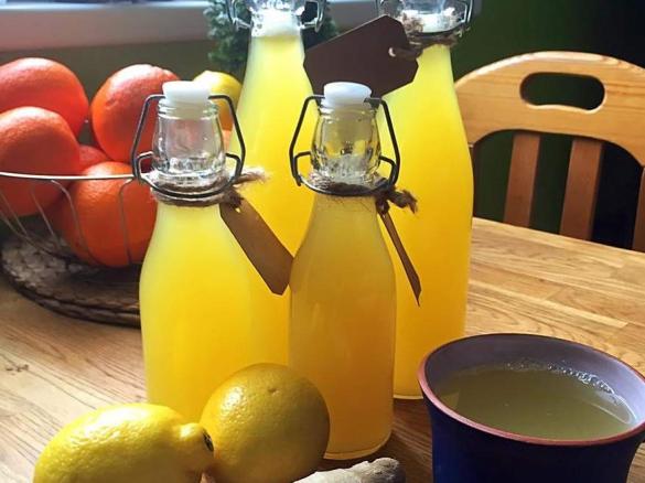 Ingwer-Orangen-Zitronen-Saft