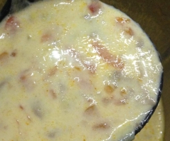 "käsige" Käsesuppe vegetarisch low carb