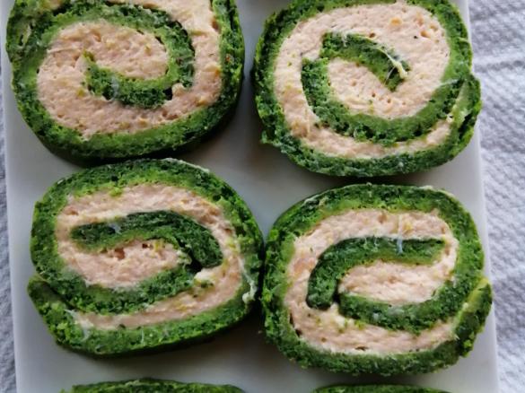 Lachs-Spinat-Rolle