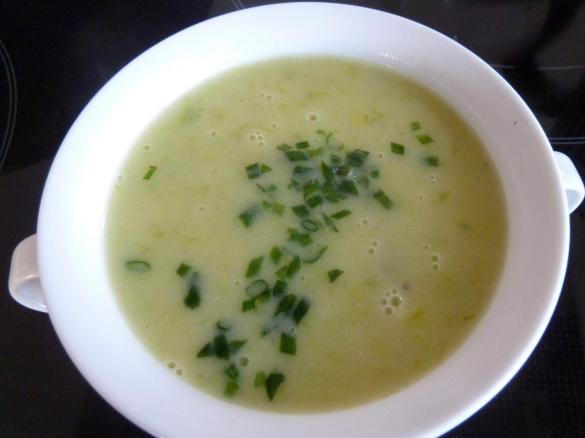 Einfache Lauchsuppe