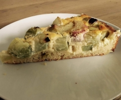 Rhabarberkuchen mit Guss auf Quark-Öl-Teig