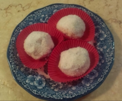 Sommerliche Kokosballen (kleine Törtchen)