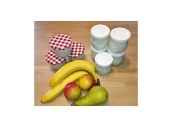 Over night oats mit Apfel, Birne und Banane