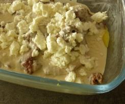 Kartoffel-Hackauflauf mit Aubergine und Feta