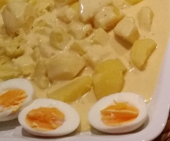 Senfeier mit Kartoffeln wie früher