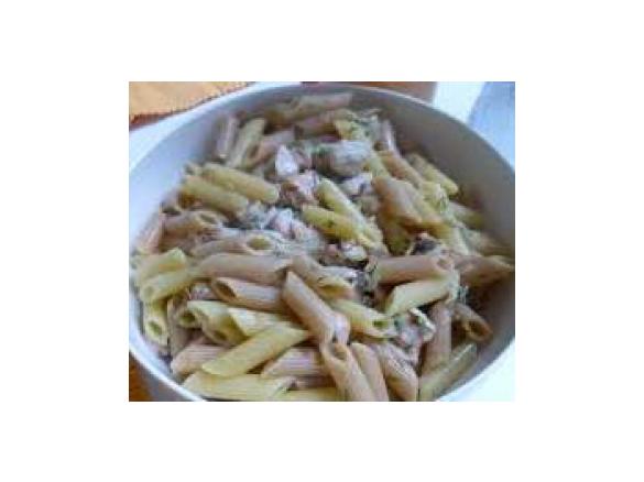 Lachsnudeln (Penne Rigate)