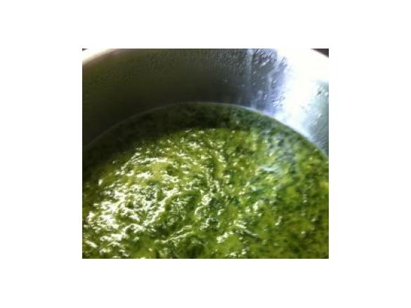 Rahmspinat aus frischem Spinat