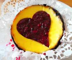 Oreo Cheesecake Muffins mit Himbeerspiegel