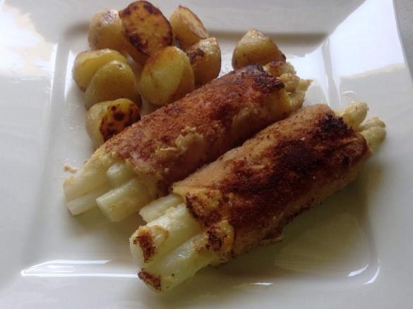 Spargel "Cordon bleu" mit neuen Kartoffeln
