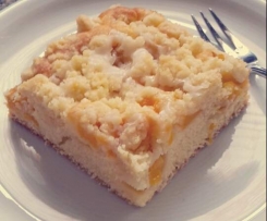 Pfirsichschnitten mit Zitronenguss