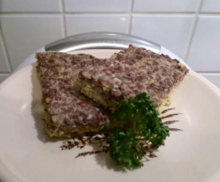 Lauch-Blutwurst-Frittata (low carb) im Varoma gegart