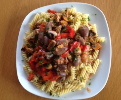 Hähnchen Herzen Gulasch