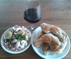Coq au vin aus Hähnchenschenkeln