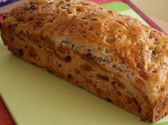 Käse-Schinken Brot ohne Hefe