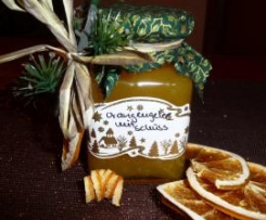 Orangengelee mit Schuss