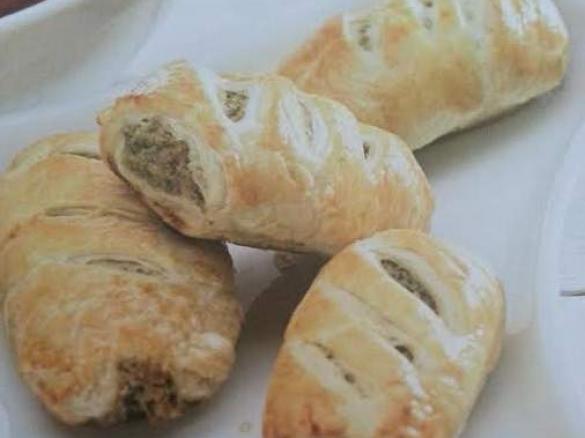 Vegetarische "Wurst im Schlafrock"