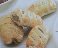 Vegetarische "Wurst im Schlafrock"