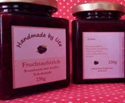 Fruchtaufstrich Brombeere mit weißer Schokolade